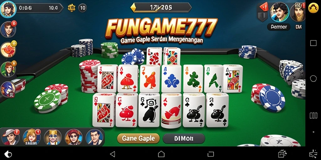 Tampilan gameplay Gaple yang seru dan penuh tantangan.