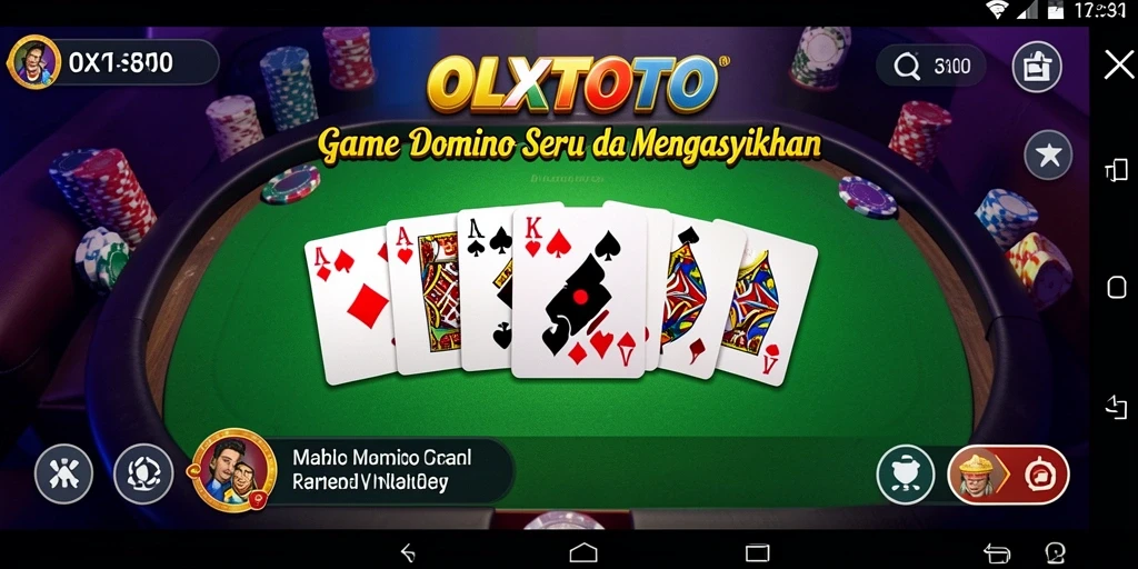 Tampilan gameplay seru dari OLXTOTO dalam permainan Domino.